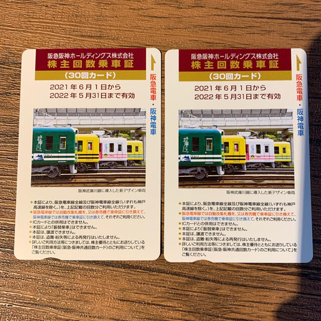 阪急阪神ホールディングス　株主回数乗車券　25回カード
