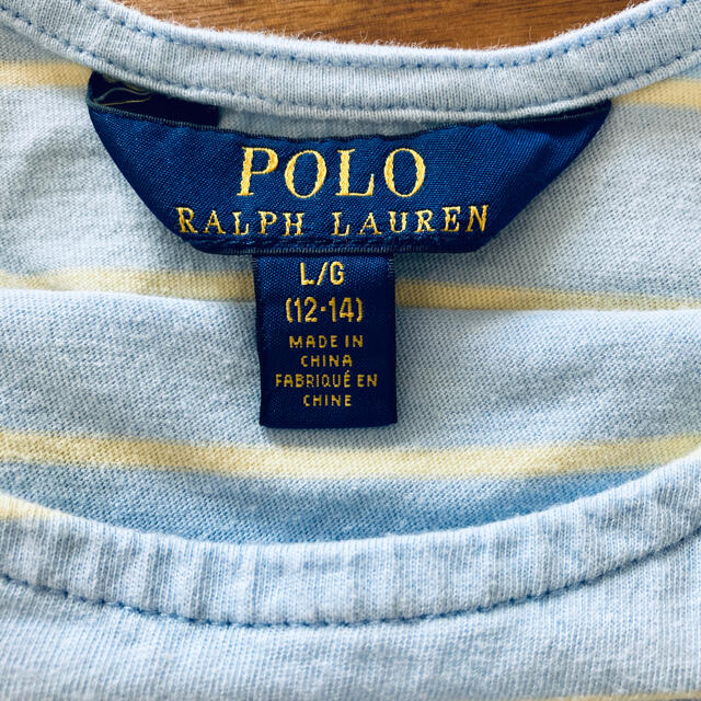 POLO RALPH LAUREN(ポロラルフローレン)のpolo Ralph Lauren ライトブルーワンピース　L/G12-14 キッズ/ベビー/マタニティのキッズ服女の子用(90cm~)(ワンピース)の商品写真