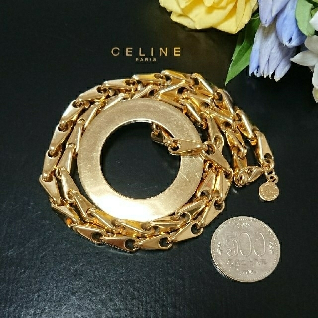 celine(セリーヌ)のCELINE ゴールドサークルペンダントネックレス レディースのアクセサリー(ネックレス)の商品写真