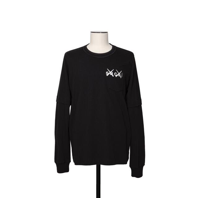 Tシャツ/カットソー(七分/長袖)sacai x KAWS Embroidery Long Sleeve Tee