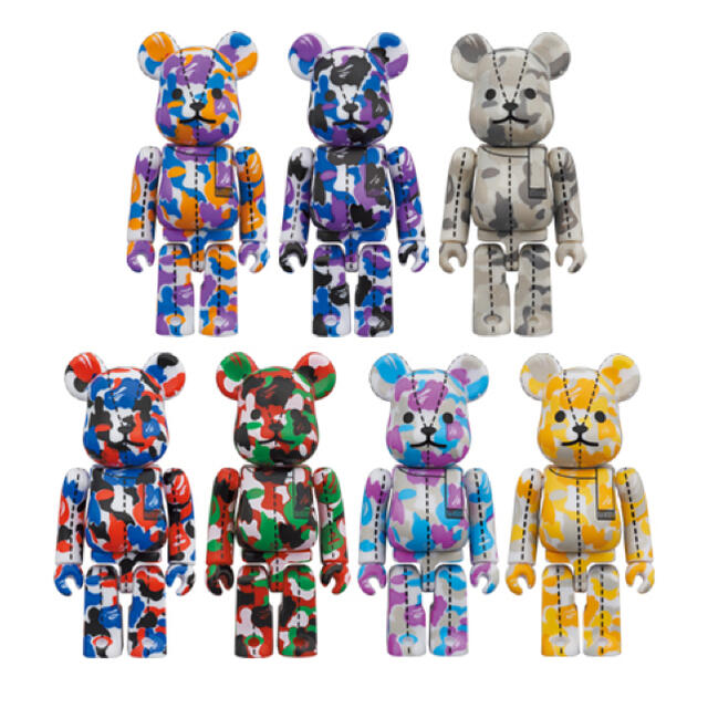 フィギュアBAPE 28TH BE@RBRICK CAMO #2