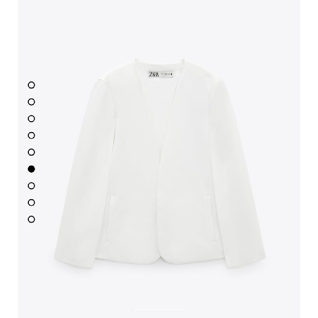 新品 ZARA スリットケープ Ｌ エクリュ 白 ジャケット ホワイト