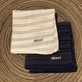 ダナキャランニューヨーク(DKNY)のハンカチ DKNY ストライプ 2枚セット(ハンカチ/ポケットチーフ)