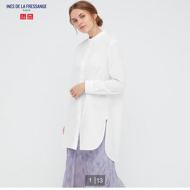 UNIQLO(ユニクロ)のUNIQLO  コットンスタンドカラーチュニック レディースのトップス(シャツ/ブラウス(長袖/七分))の商品写真