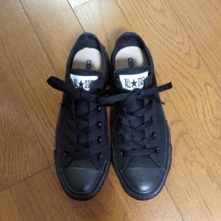 コンバース(CONVERSE)の⭐ほぼ未使用品⭐コンバース⭐オールスター⭐オールブラック⭐ブラックモノクローム⭐(スニーカー)