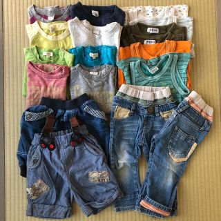 ジャンクストアー(JUNK STORE)の【お値下げ】90cm 他 夏物子供服18枚セットまとめ Tシャツ 双子ちゃんに♪(Tシャツ/カットソー)