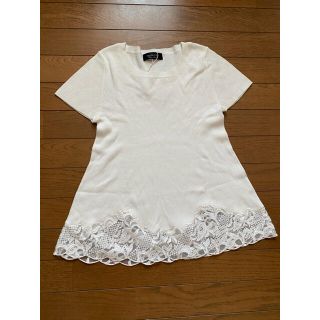 ジャスグリッティー(JUSGLITTY)のジャスグリッティー*裾レースカットソー*タグ付き新品(カットソー(半袖/袖なし))