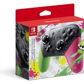 ニンテンドースイッチ(Nintendo Switch)のスプラトゥーン2』特別デザインのProコントローラー。(家庭用ゲーム機本体)