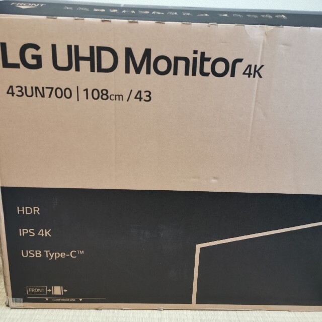 【送料込】LG 4k液晶モニタ ディスプレイ 43UN700-B 42.5インチ 2
