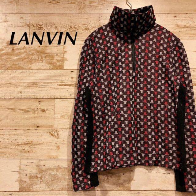 LANVIN(ランバン)のLANVIN ♡ 総柄 ハーフジップ カットソー レディースのトップス(Tシャツ(長袖/七分))の商品写真