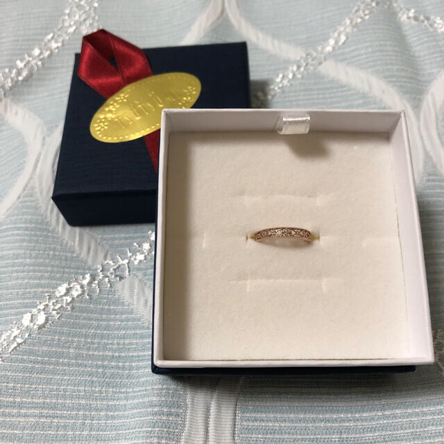 K10ピンクゴールドダイヤモンドリング（ピンキーリング） レディースのアクセサリー(リング(指輪))の商品写真
