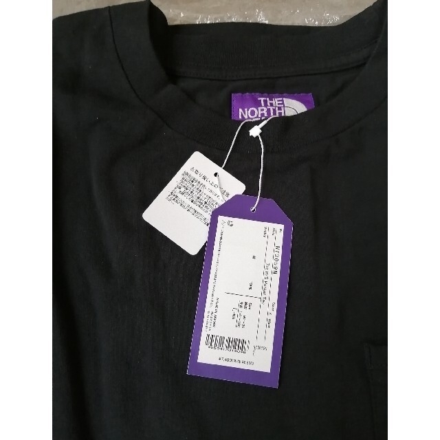 THE NORTH FACE(ザノースフェイス)の◎THE NORTH FACE PURPLE LABEL ポケット T 黒 L メンズのトップス(Tシャツ/カットソー(半袖/袖なし))の商品写真