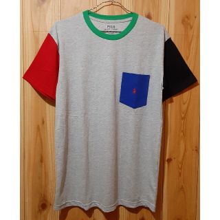 ポロラルフローレン(POLO RALPH LAUREN)の最値 未使用品 ポロ ラルフローレン クレイジーパターン リンガー Tシャツ L(Tシャツ/カットソー(半袖/袖なし))