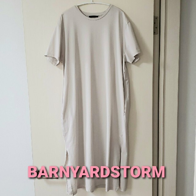 BARNYARDSTORM(バンヤードストーム)のバンヤードストーム プレーティングロングT 　　ロングワンピース 半袖Tシャツ レディースのワンピース(ロングワンピース/マキシワンピース)の商品写真