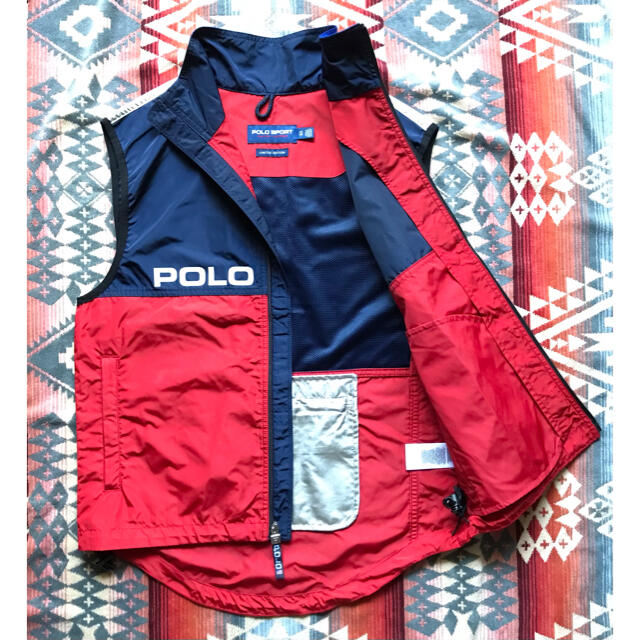 レア Polo sport ポロスポーツ ダウン ベスト ブラック L メンズ