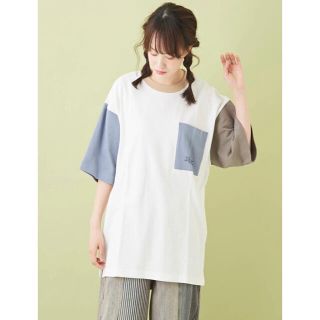 キューブシュガー(CUBE SUGAR)のお値下げ 今季‼️新品CUBE SUGAR ポケット付き クレイジーTシャツ(Tシャツ(半袖/袖なし))