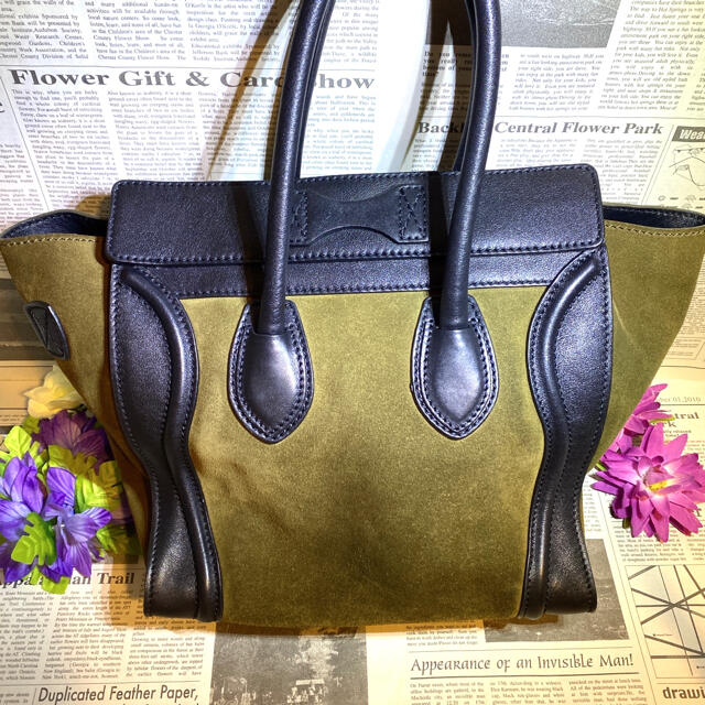 美品✨CELINE ラゲージ マイクロ ショッパー 本革 スウェード 黒