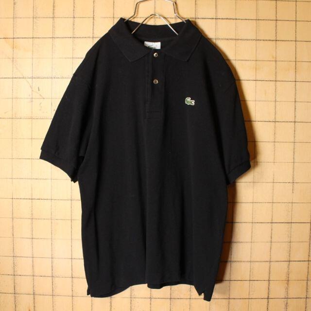 フレンチラコステ Lacoste 半袖 ポロシャツ ブラック黒SMss45