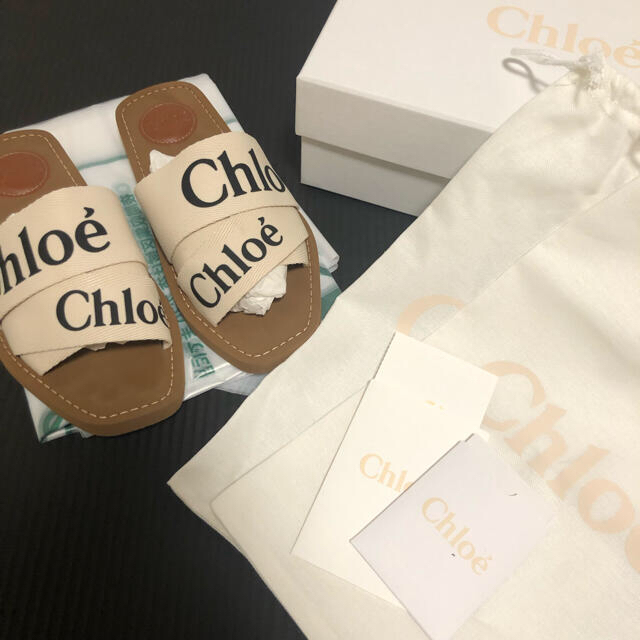 【正規品】クロエ・Chloe「woody」36・フラットミュールサンダル・美品