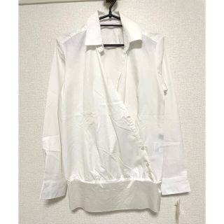 ニッセン(ニッセン)の【新品】ニッセン　カシュクールシャツ　M タグ付き(シャツ/ブラウス(長袖/七分))