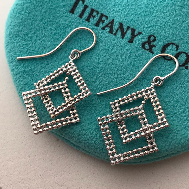 Tiffany K18WG カットボールピアス　希少美品