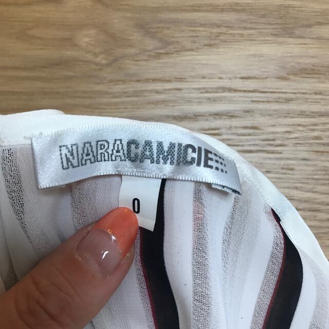 NARACAMICIE(ナラカミーチェ)のナラカミーチェ　シフォンストライプ　プルオーバー レディースのトップス(シャツ/ブラウス(長袖/七分))の商品写真
