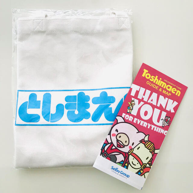 【新品・未開封】としまえんロゴ　トートL ★ おまけ付き ★ 豊島園 公式グッズ レディースのバッグ(トートバッグ)の商品写真