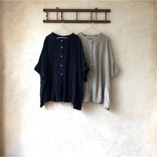 ネストローブ(nest Robe)のクレア様専用◆ネストローブnest Robeリネンフレンチスリーブフレアブラウス(シャツ/ブラウス(半袖/袖なし))