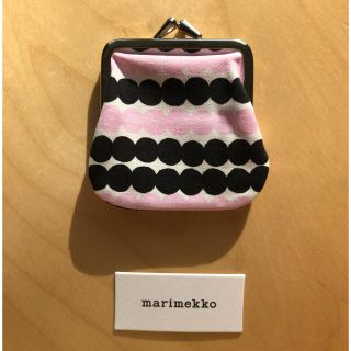 マリメッコ(marimekko)の新品 未使用 がま口ポーチ ラシィマット ピンク がま口 ガマ口 ポーチ(コインケース)