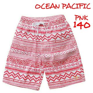 オーシャンパシフィック(OCEAN PACIFIC)の140 PNK ネイティブ柄♪ キッズトランクス OCEANPACIFIC(水着)