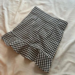 ザラ(ZARA)のskirt ギンガムチェックスカート(ミニスカート)