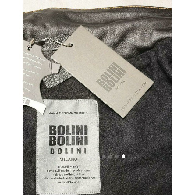 BOLLINI(ボリーニ)の【新品】22万円　ミラノ発　BOLINI　ブランド　最上級ナッパ羊革　Gジャン メンズのジャケット/アウター(レザージャケット)の商品写真