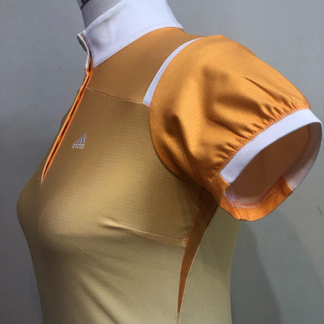 adidas(アディダス)のアディダスゴルフ スポーツ ウェア シャツ オレンジ グラデーション XSサイズ スポーツ/アウトドアのゴルフ(ウエア)の商品写真