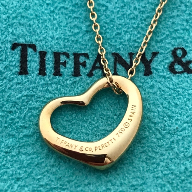 Tiffany K18YGオープンハートネックレスネックレス