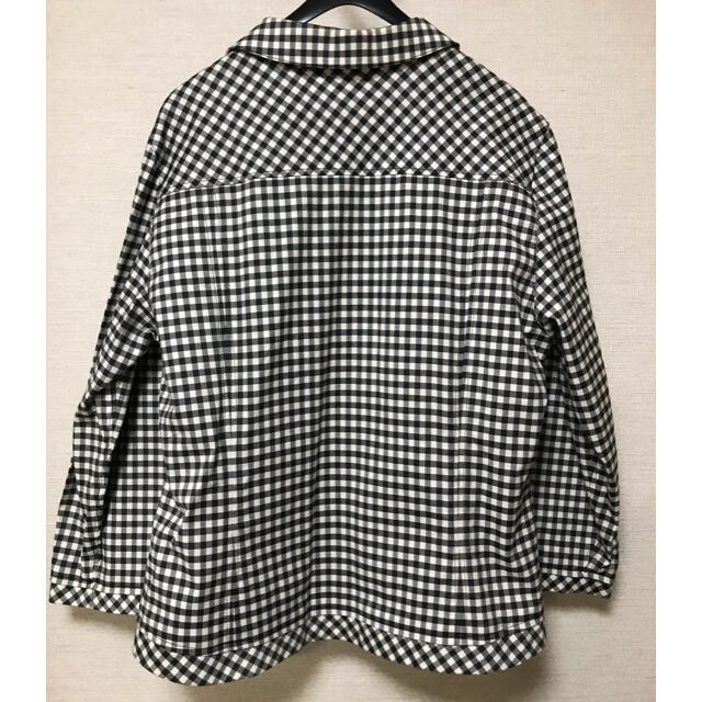 新品　襟付き シャツジャケット　ギンガムチェック　七分袖 レディースのジャケット/アウター(その他)の商品写真