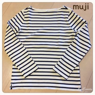 ムジルシリョウヒン(MUJI (無印良品))の無印良品 オーガニックコットン太番手ボーダー長袖Tシャツ(Tシャツ(長袖/七分))