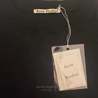 アクネ(ACNE)のAcne Studios ロゴTシャツ　黒　サイズ:M(Tシャツ/カットソー(半袖/袖なし))