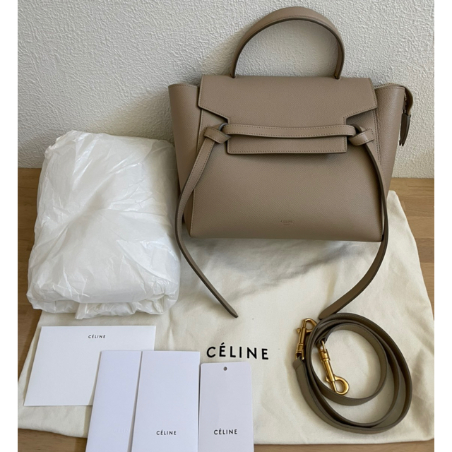 本物保証】 celine - セリーヌ ベルトバッグ マイクロ ショルダー