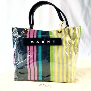 人気定番安い MARNI マルニ ポリアミド GLOSSY GRIPハンドバッグ