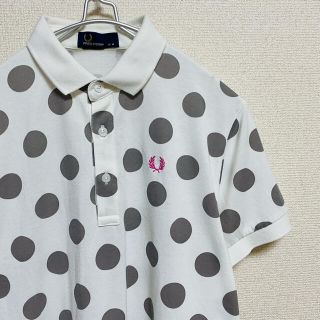 フレッドペリー(FRED PERRY)の一点物　FRED PERRY ドット柄　半袖ポロシャツ 水玉(ポロシャツ)