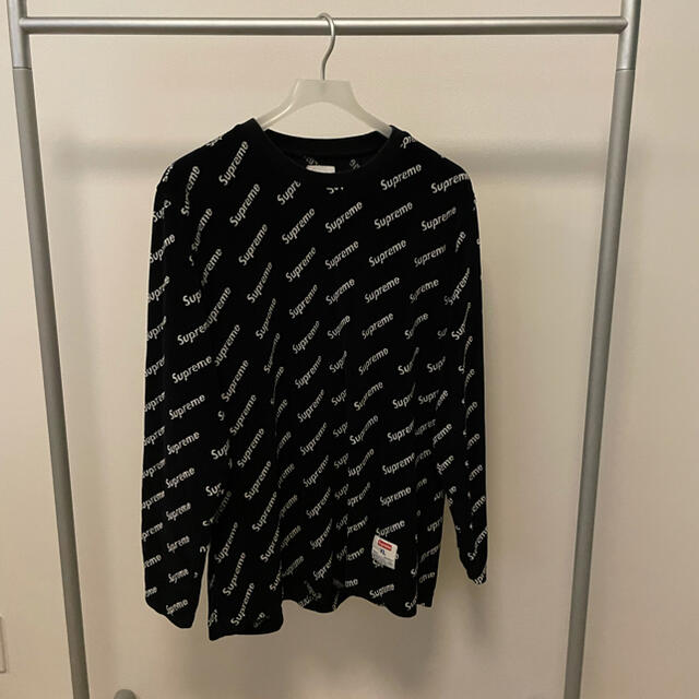 Tシャツ/カットソー(七分/長袖)supreme velour diagonal logo l/s top XL