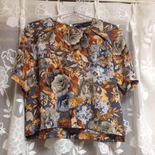 ザラ(ZARA)の♡ZARAバラトップス♡(カットソー(半袖/袖なし))