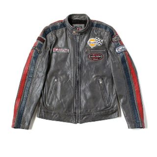 【新品‼️】ガルフ デイトナ レザー ジャケット　チャコールグレー　Ｍ(ライダースジャケット)