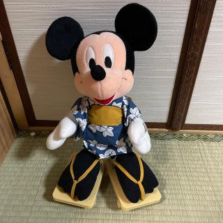ミッキーマウス　Mickey Mouse ぬいぐるみ　浴衣仕様　レア(キャラクターグッズ)