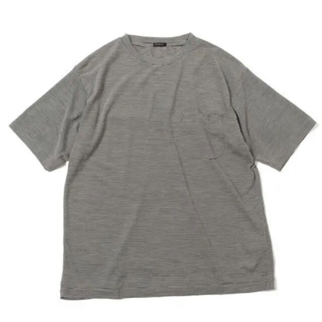 COMOLI(コモリ)のcomoli  コモリ　19ss ウール天竺半袖ボーダーTシャツ サイズ2 メンズのトップス(Tシャツ/カットソー(半袖/袖なし))の商品写真