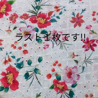 花柄プリント刺繍イタリア製生地(生地/糸)