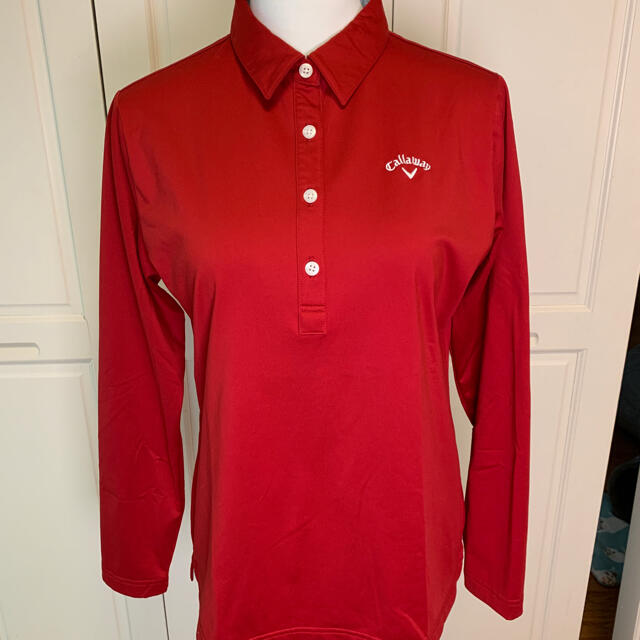 Callaway Golf(キャロウェイゴルフ)のcallaway レディス　長袖シャツ　赤　LL レディースのトップス(ポロシャツ)の商品写真