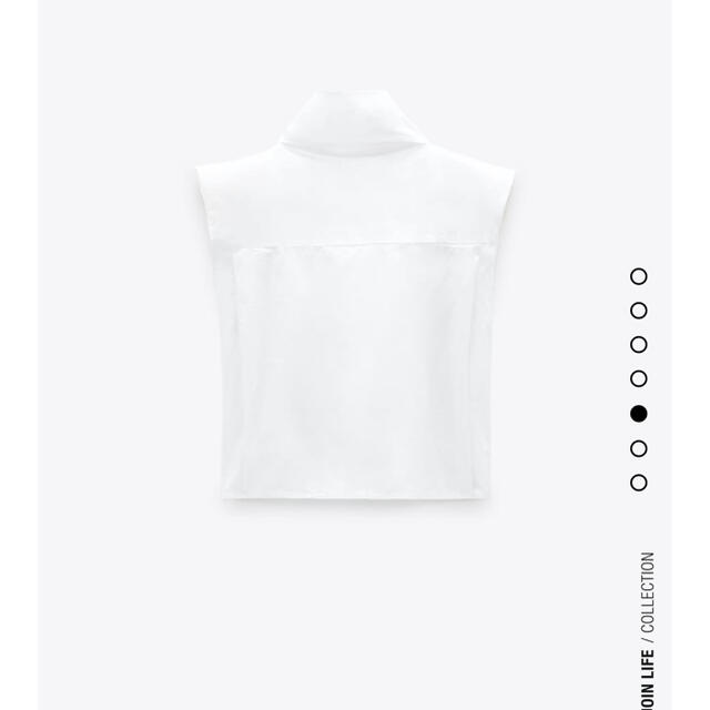 ZARA(ザラ)のタイリボン付きクロップド丈トップス レディースのトップス(Tシャツ(半袖/袖なし))の商品写真