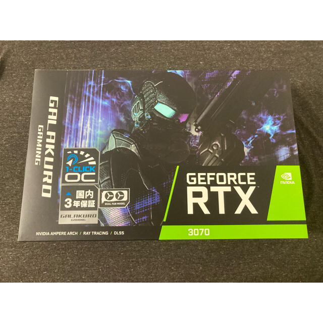 未使用未開封 玄人志向  GALAKURO GEFORCE RTX3070スマホ/家電/カメラ