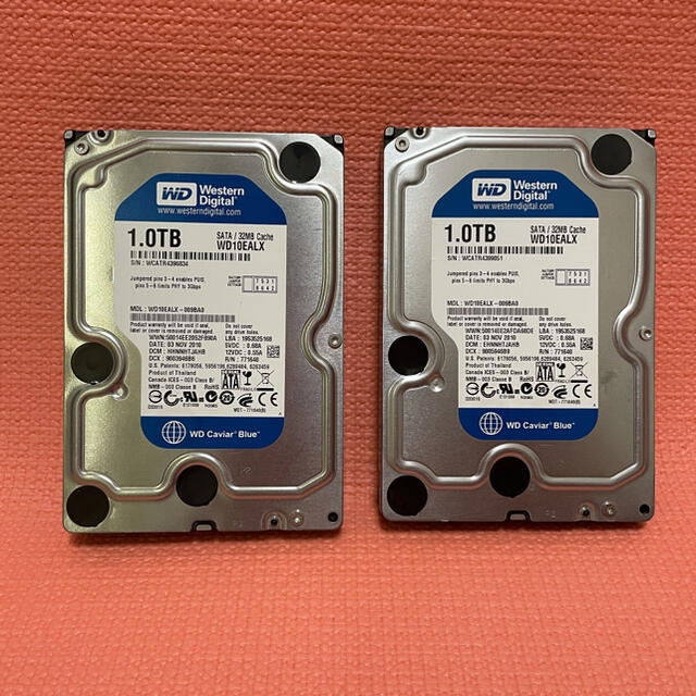 3.5インチ　1TB WD製　内臓HDD 2台